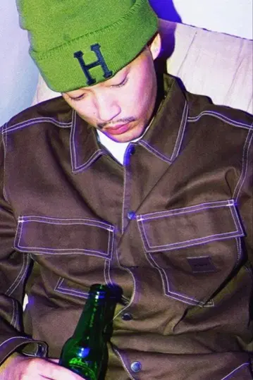 HUF 브라운 셔츠 자켓