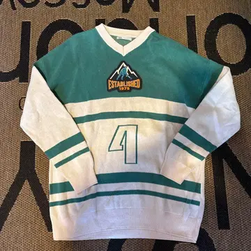 ZARA 그린 화이트 니트 스웨터 S/M