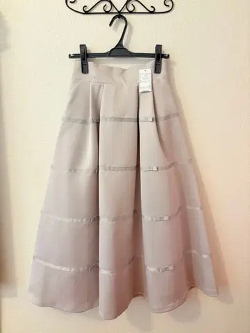 플레어 스커트 리본 포함 플레어 스커트