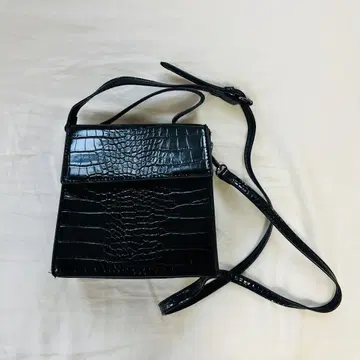 핸드백 숄더백 크로커다일 탈부착 여성용 블랙