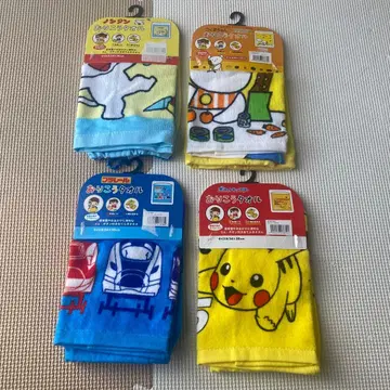똑똑이 타월 4개 세트 포켓몬 프라레일 아기곰 논탄 에이프런