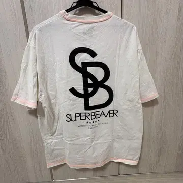 슈퍼 비버 오버 사이즈 티셔츠 화이트