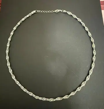 ITALY 925 실버 트위스트 디자인 목걸이