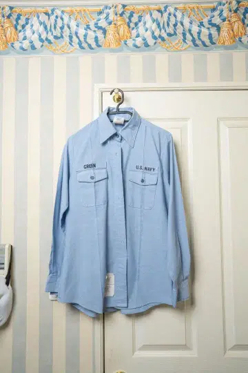 스카이블루 U.S. NAVY 셔츠 해군 셔츠
