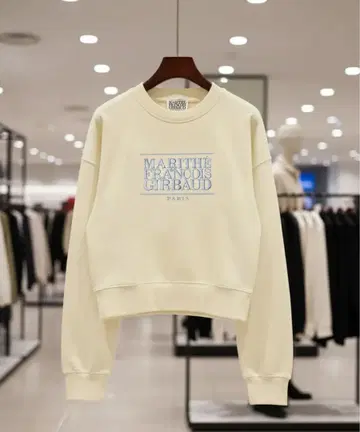 [MARITHE] W 클래식 로고 크롭 스웨트셔츠