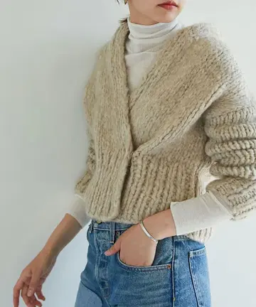 Drawing Numbers 핸드 캐시미어 가디건