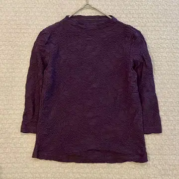 잔니로 주디체 상의 블라우스 36/S 7부 소매 보라색 [ j12 ]