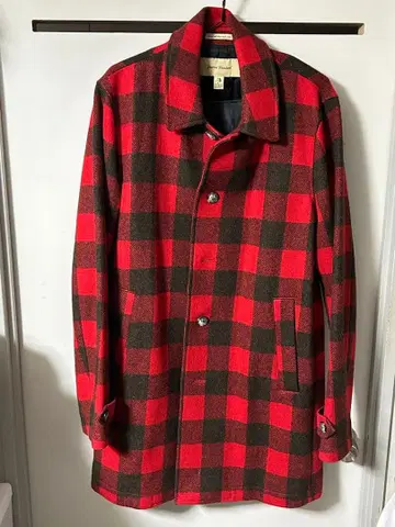 저널 스탠다드 체크 무늬 코트