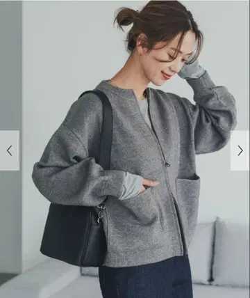 [미사용 택 포함] 니트 ZIP 블루종 DOORS