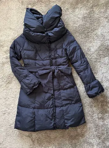 앤 러브 다운 코트 네이비 S 후드 부착