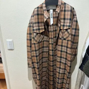 TICCA 체크 무늬 셔츠 원피스 F