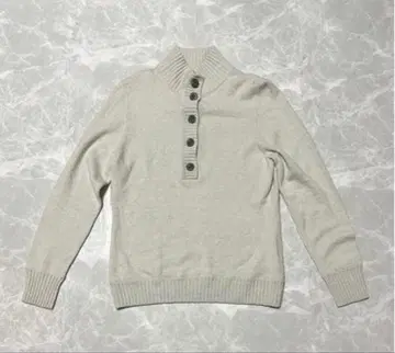 RAMUZ 캐시미어 100% 니트 하프 버튼 그레이 계열 LL 빅