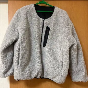 그레이 보아 자켓 지퍼 포함