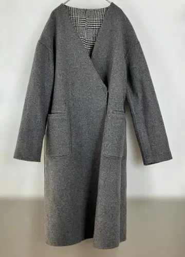 택 포함 새상품 ROPE 리버서블 노카라 코트 38