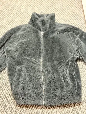 그레이 플리스 풀 지퍼 자켓