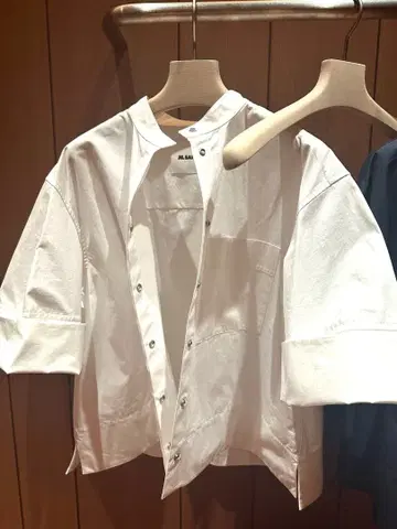 질 샌더 여성용 7부 소매 셔츠