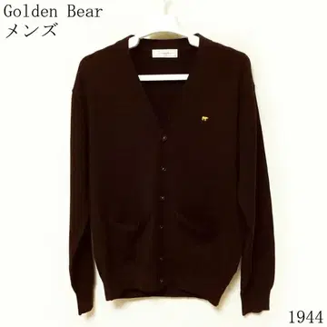 골든 베어 남성용 가디건 브라운 M 사이즈