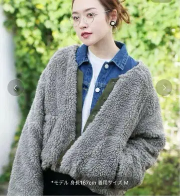 r.p.s V넥 보아 자켓 그레이 M