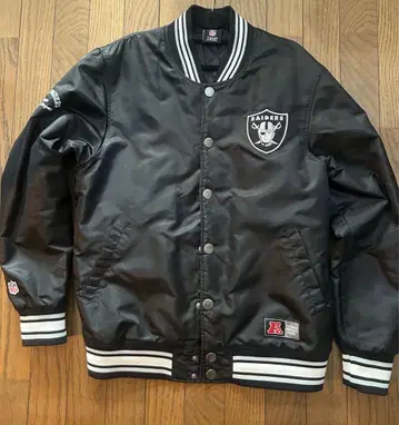 RAIDERS 바시티 자켓 블랙
