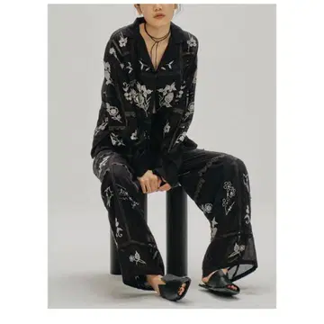 TODAYFUL 자수 패치워크 트라우저