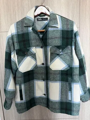 [ ZARA ] 체크 무늬 플란넬 자켓