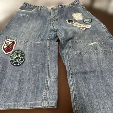 drugstore's 패치워크 스트레이트 데님 라이트 블루