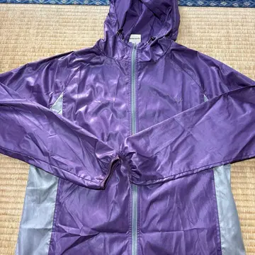 OP 보라색 나일론 자켓 후드 부착