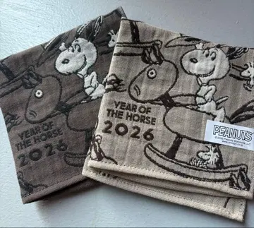 스누피 경자년 핸드 타월 거즈 손수건 2026