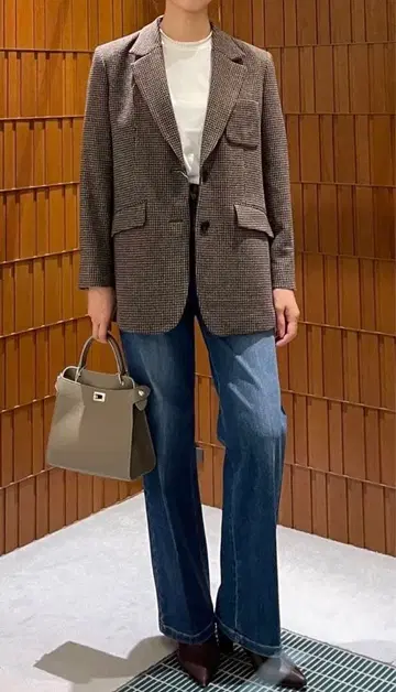 tomorrowland ballsey 체크 자켓