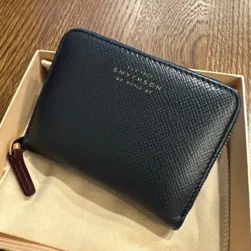 [ SMYTHSON ] 코인 케이스 미니 지갑 네이비