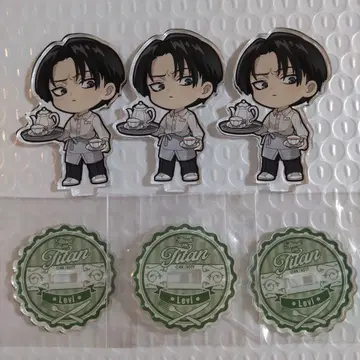 진격의 거인 이케프리 미니 캐릭터 아크릴 스탠드 리바이 3개