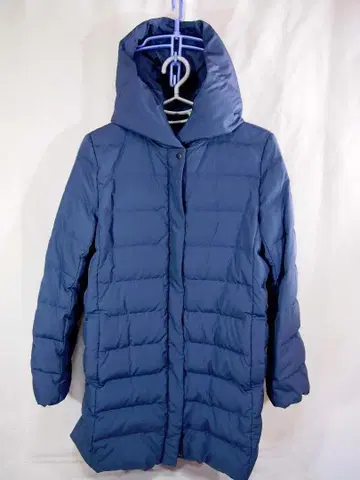 여성용 다운 코트 네이비 L 후드 탈부착