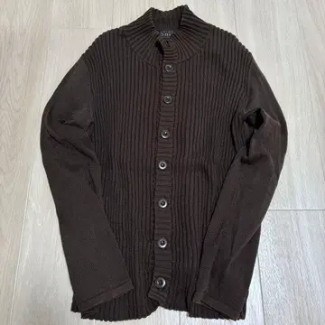 브라운 리브 가디건