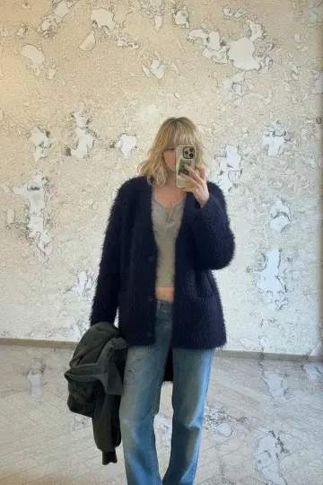 스터링 루어 샤기 가디건