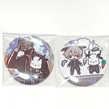 미사용 새상품 도겐안키 산리오 콜라보 캔뱃지 2개 세트 코우고우자키 진