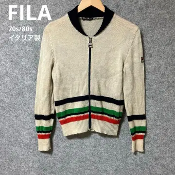 FILA 70s/80s 이탈리아제 빈티지 울 니트 가디건
