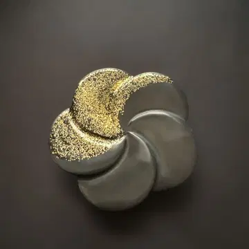 구름 모양 브로치 골드 컬러 장식 앤티크 기모노 액세서리