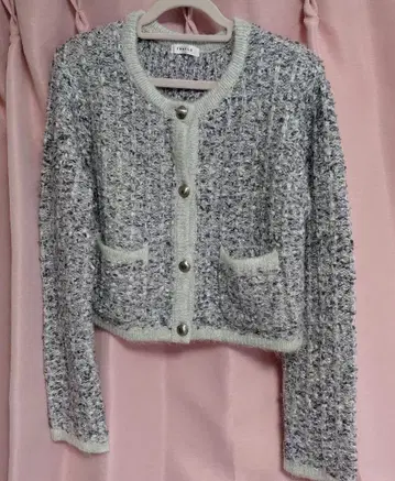 FRAY I.D 트위드 니트 가디건