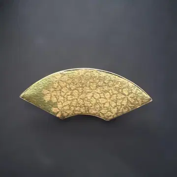 골드 부채꼴 브로치 앤티크 기모노 액세서리