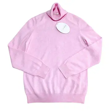 새상품 유니클로 캐시미어 터틀넥 스웨터 핑크 XL