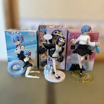 Re: 제로부터 시작하는 이세계 생활 (리제로) 피규어 3개 세트