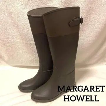 새상품급 MARGARET HOWELL 레인부츠 장화 브라운 24cm