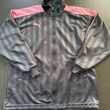 PUMA 스트라이프 저지 블랙/핑크 SS