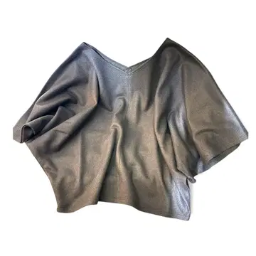 PLAINPEOPLE 울 100% 카키 반팔 니트 사이즈 3