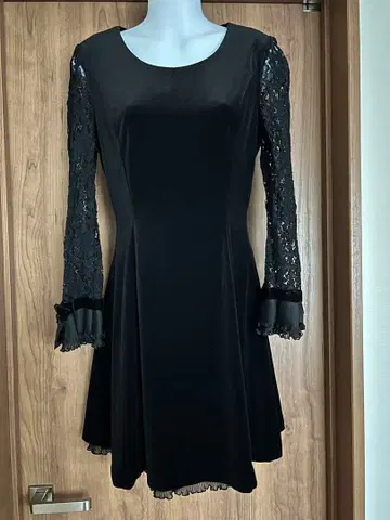 SCOT CLUB 벨벳 레이스 원피스