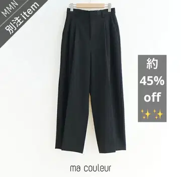 ma couleur 블랙 와이드 팬츠 슬랙스