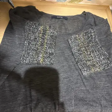 MAJORELLE 그레이 반팔 니트탑