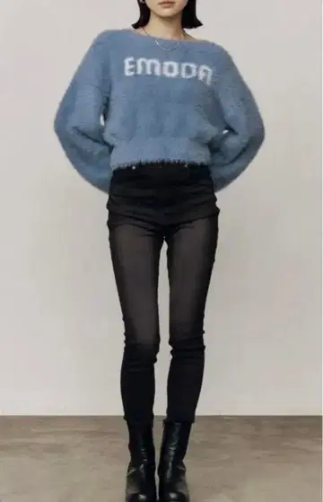 하이웨스트 스키니 데님 블랙