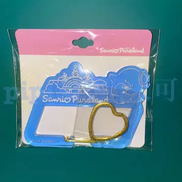 2 턱시도샘 하트 반지 아크릴 카라비너 퓨로랜드 산리오