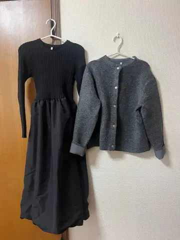 코카 원피스 가디건